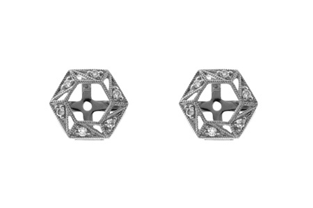 E018-27194: EARRING JACKETS .08 TW (FOR 0.50-1.00 CT TW STUDS)