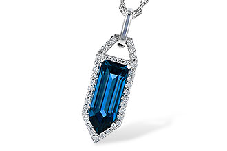 G290-93548: NECK 2.95 LONDON BLUE TOPAZ 3.12 TGW