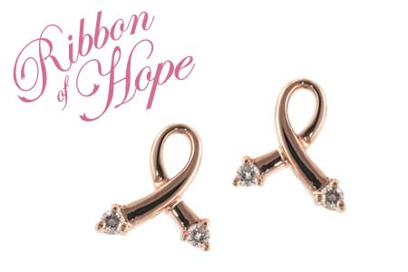 H018-27230: PINK GOLD EARRINGS .07 TW