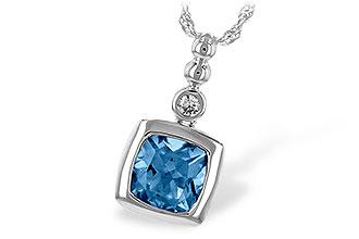 H207-32675: NECK 1.45 BLUE TOPAZ 1.49 TGW