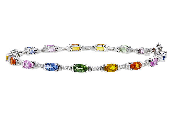 M292-75439: BRACELET 4.76 MULTI-COLOR SAPPH 5.08 TGW (7")